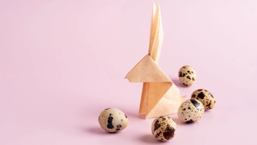 Lapins de Pâques en origami DIY
