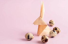 Lapins de Pâques en origami DIY