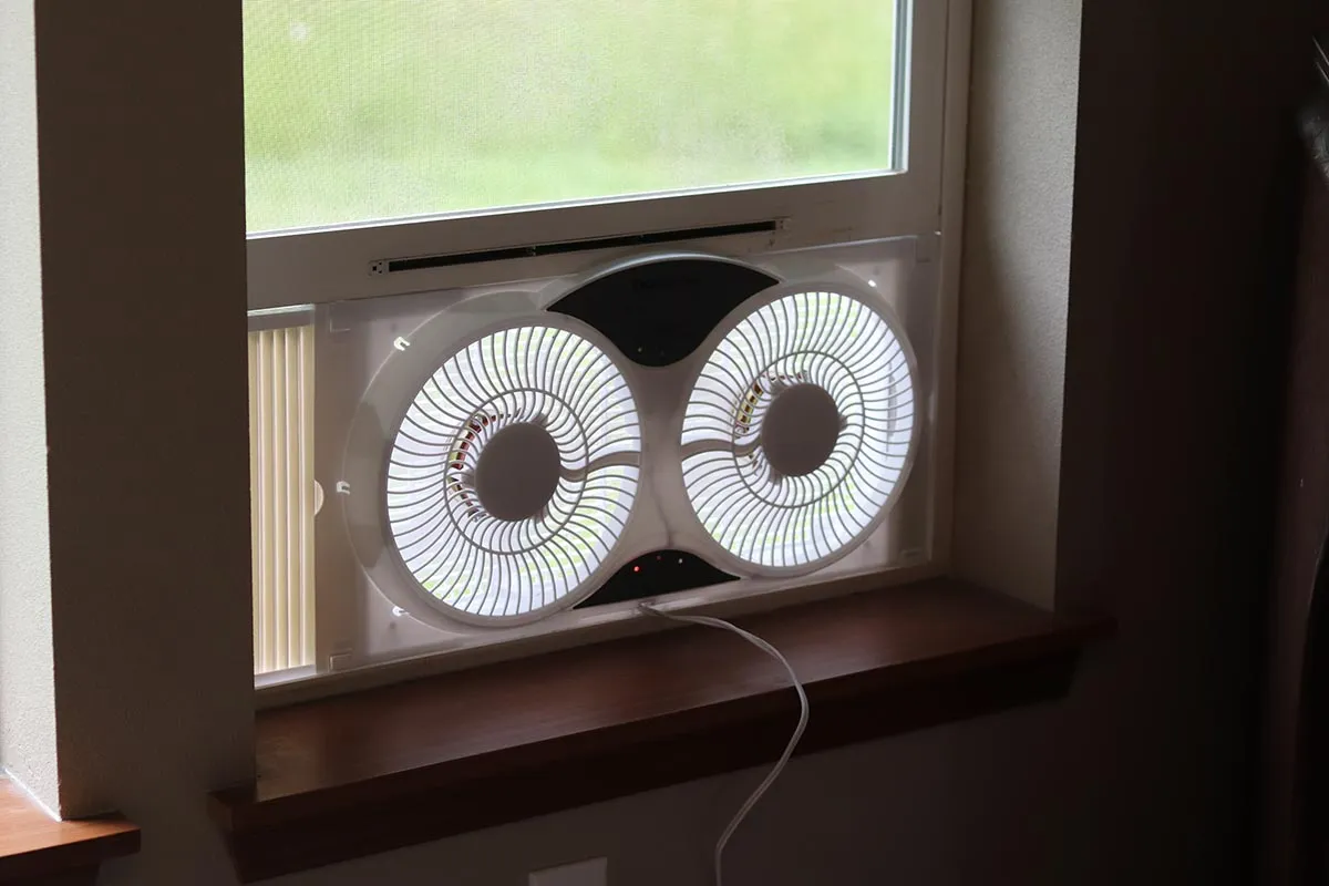 Genesis A1 twin window fan in double-hung window