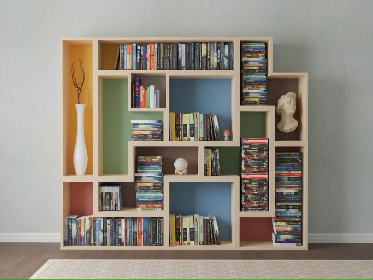 Tetris bookshelf.