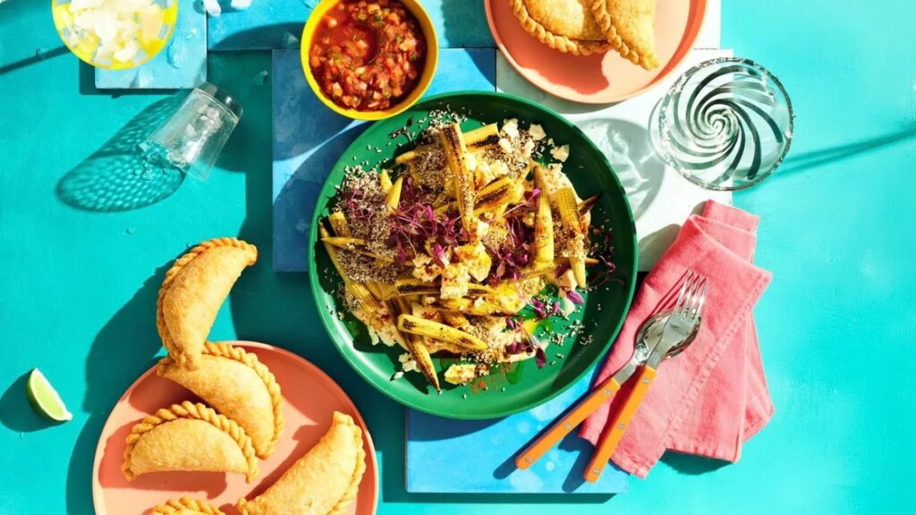 Maïs à l'amarante soufflée et mayonnaise au chipotle
