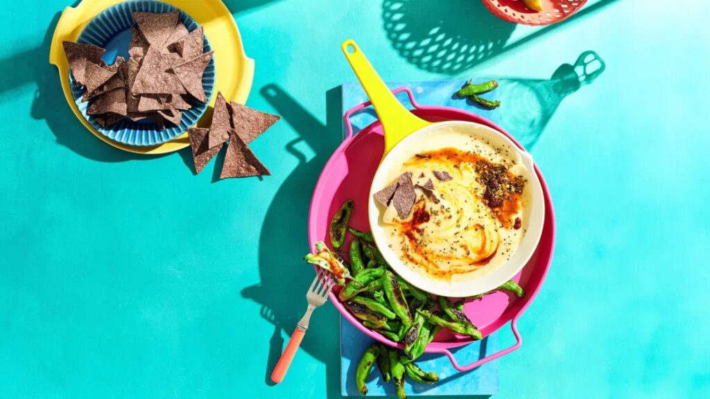 Shishito cloqué avec queso fundido