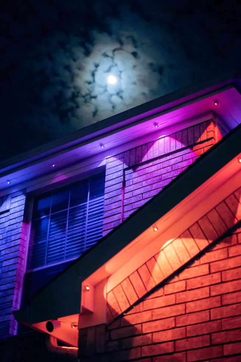 Govee Purple and Orange Lighting for Haunted House